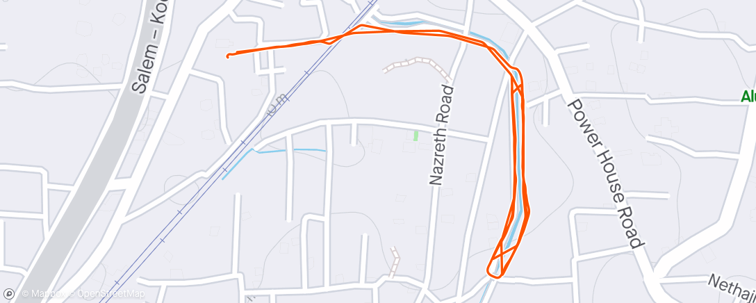 Map of the activity, 100 Days of running - Day 14/100