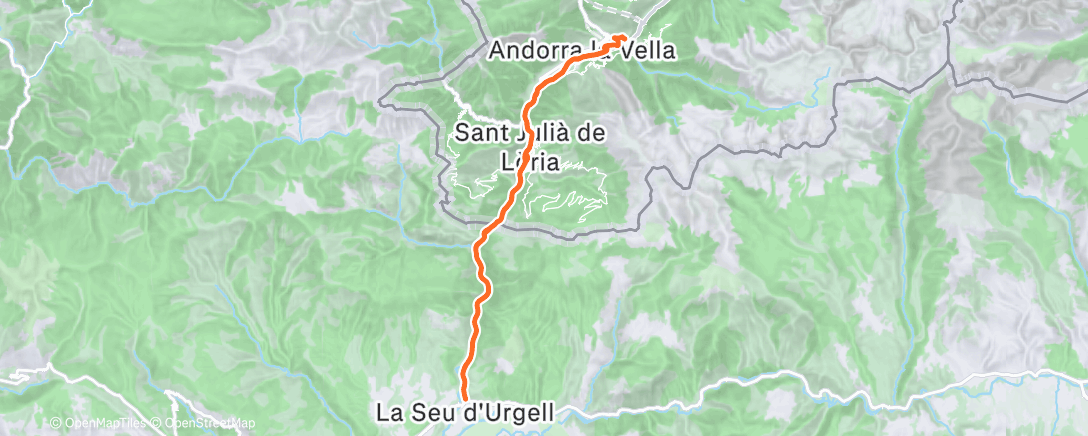 Map of the activity, Bicicleta por la mañana