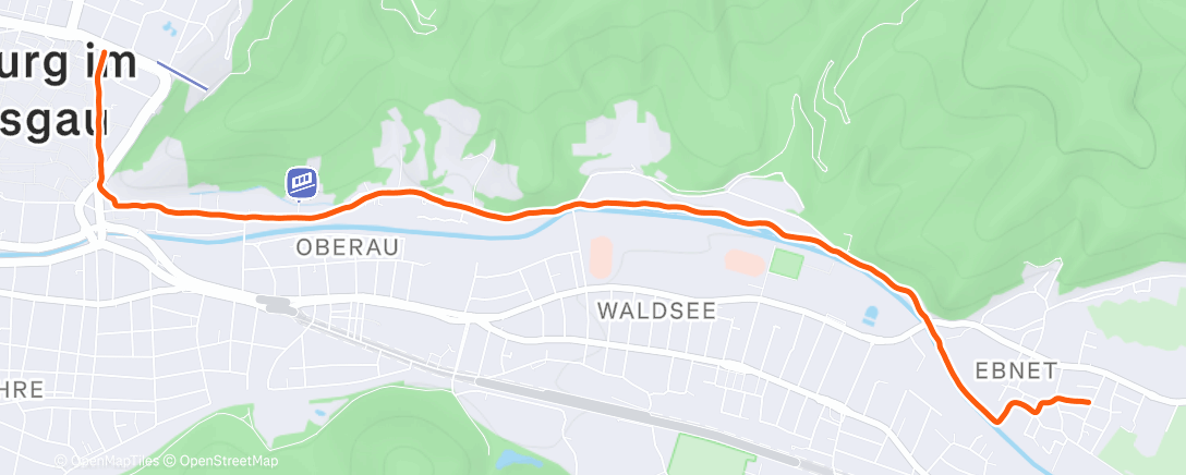 Map of the activity, Zurück vom OL Training