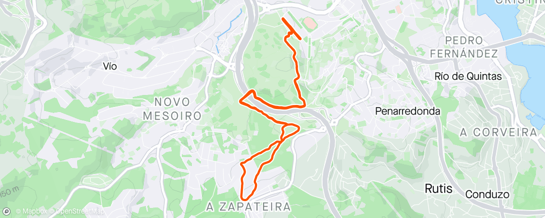 Map of the activity, Carrera de montaña a la hora del almuerzo