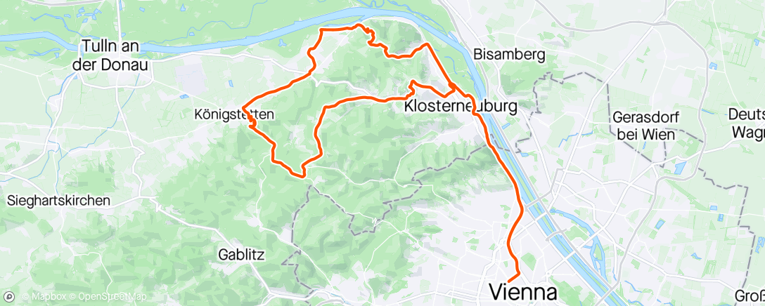 Map of the activity, Michael Strasser group ride