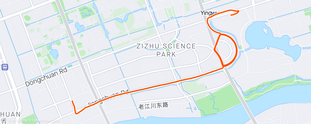 Map of the activity, 傍晚骑行