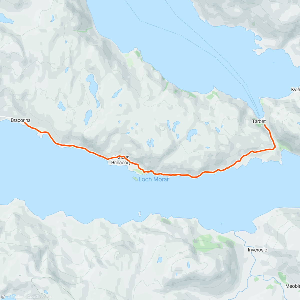 Map of the activity, Walk to Tarbet