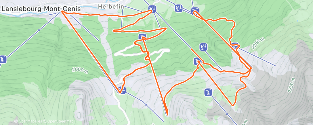 Карта физической активности (Val Cenis | J2)