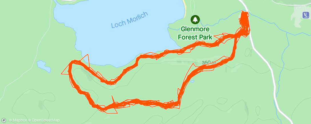 Map of the activity, Glenmore 24 hour trail race. 34th place