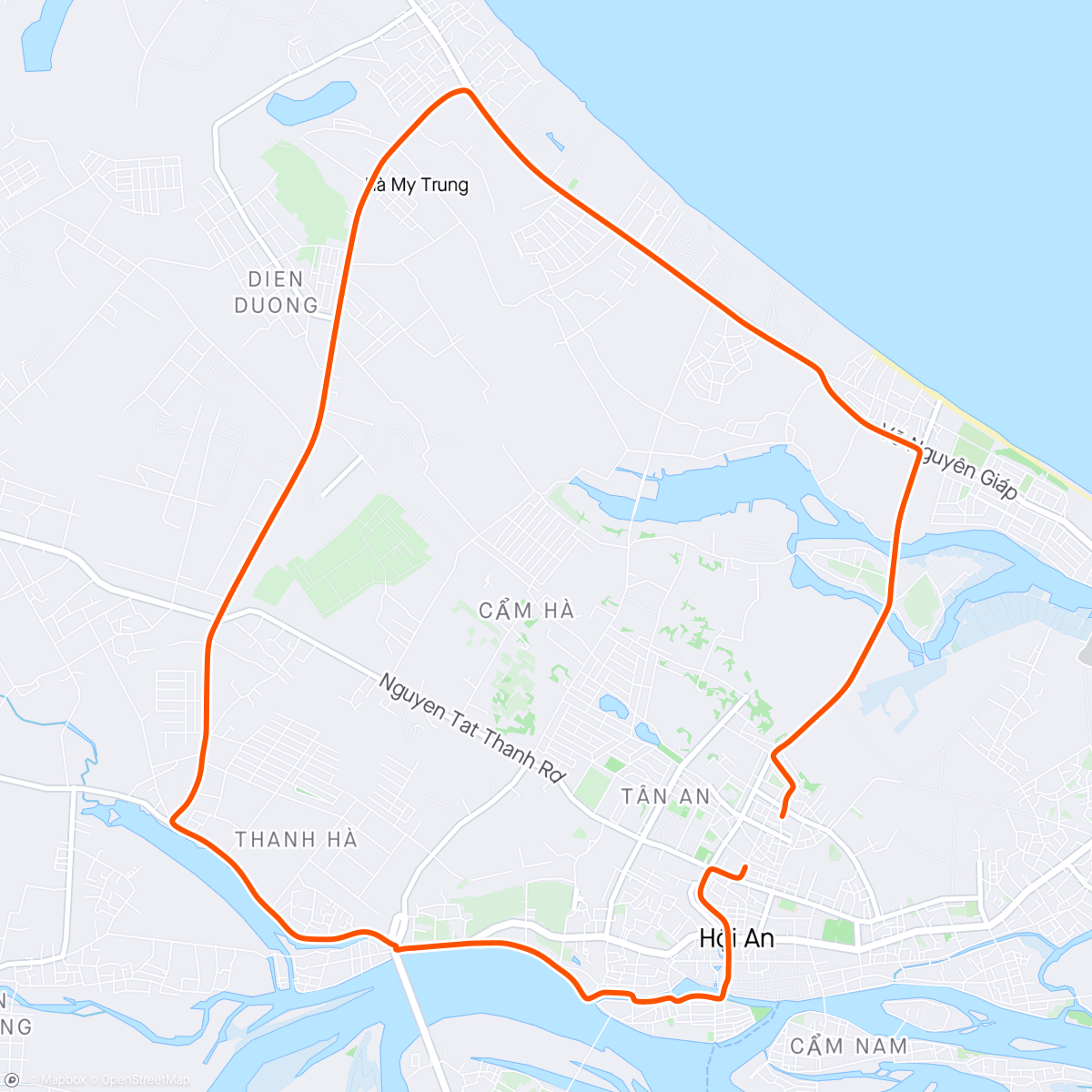 Map of the activity, Chill chill 🚴 enjoy Hội An morning breeze