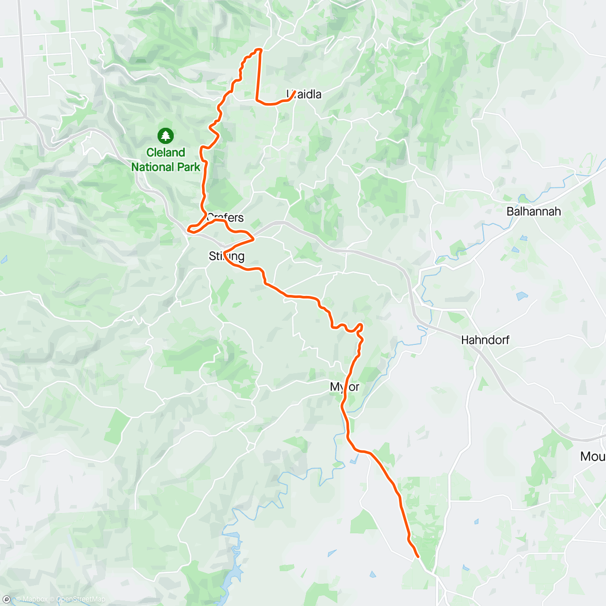 Map of the activity, ROUVY - Tour Down Under 2024 | Stage 6 - Uraidla
