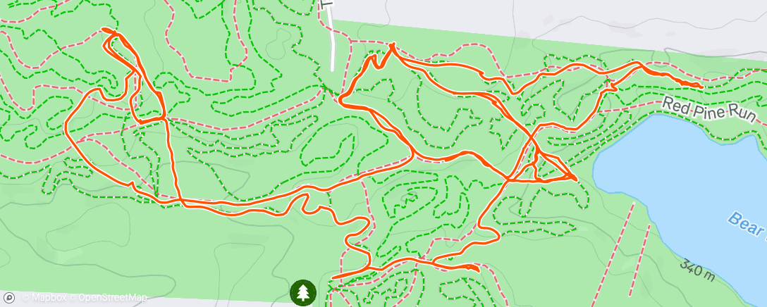 Map of the activity, Lunch Mountain Bike Ride