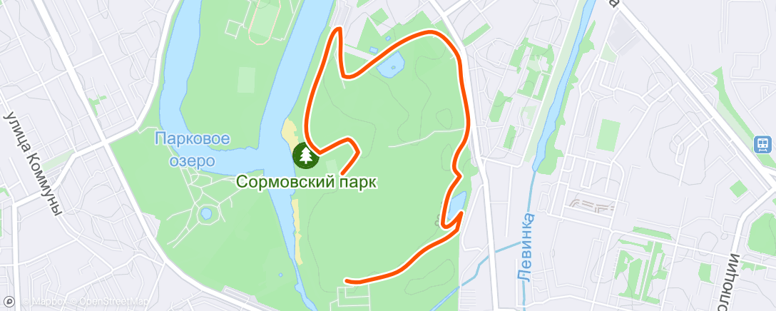 Map of the activity, Morning Run