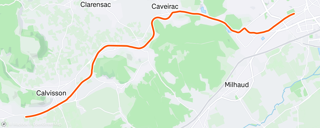 Map of the activity, Vélo le matin
