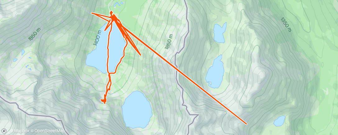 Map of the activity, Lunch Rock Climb