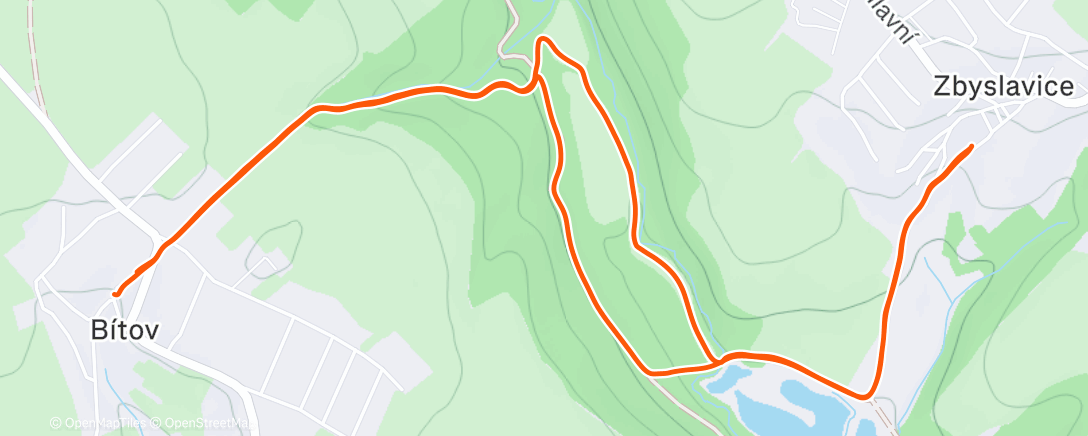 Map of the activity, Afternoon Hike