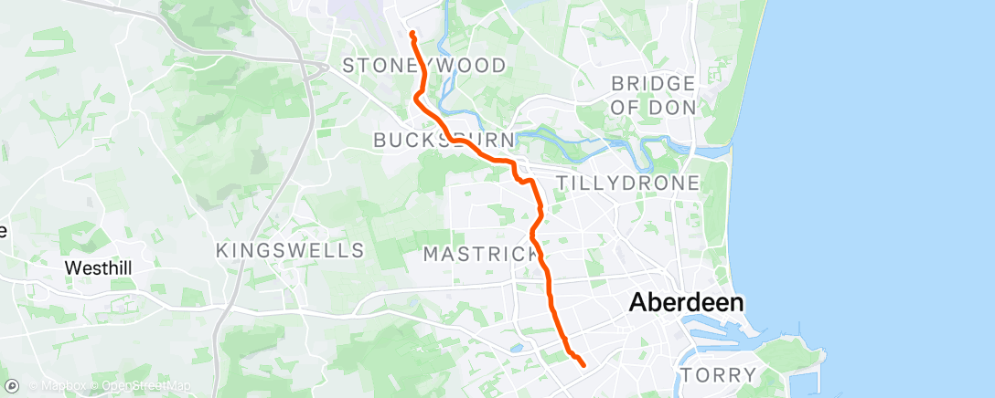 Map of the activity, Morning Run