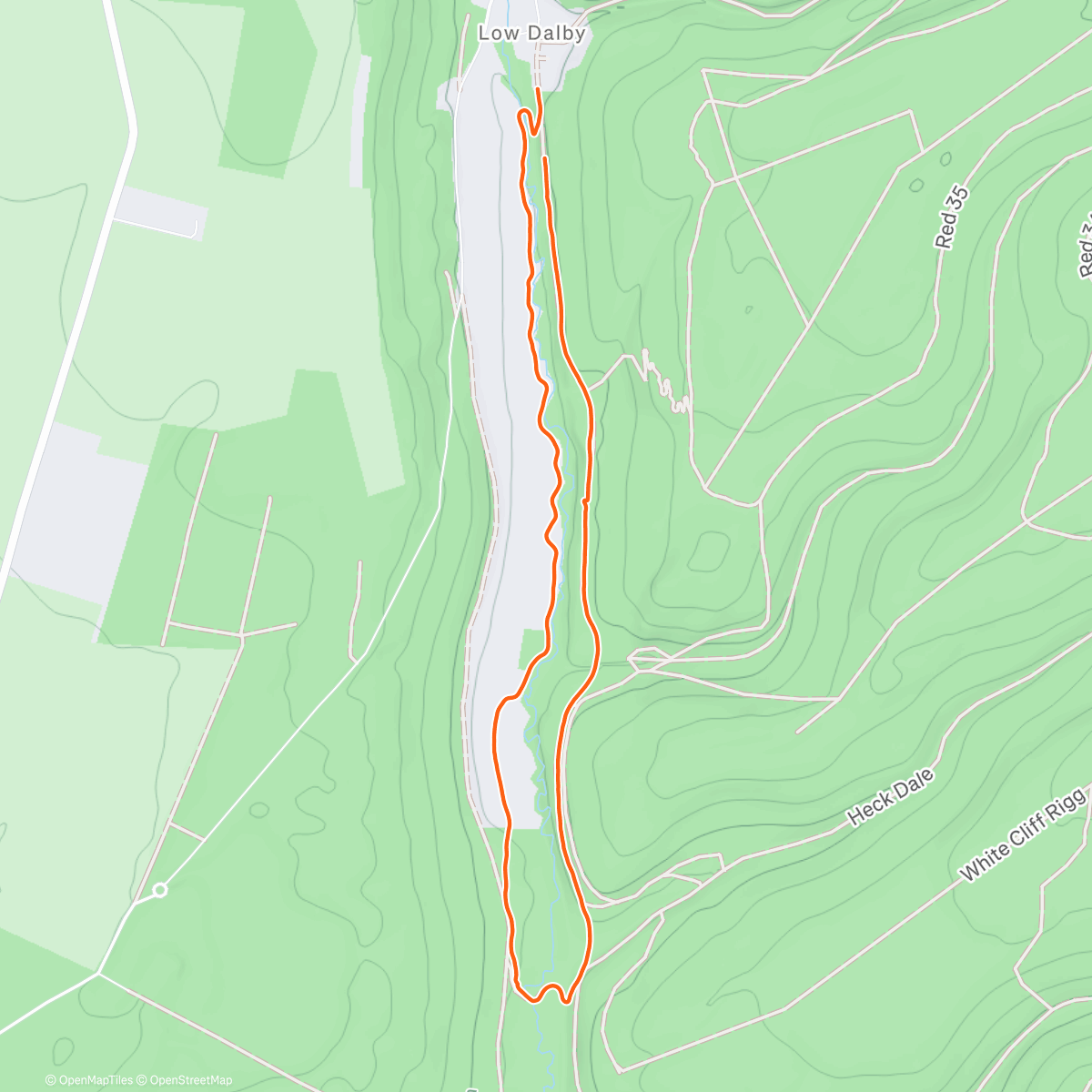 Map of the activity, Run in the snow with Remy 🤍