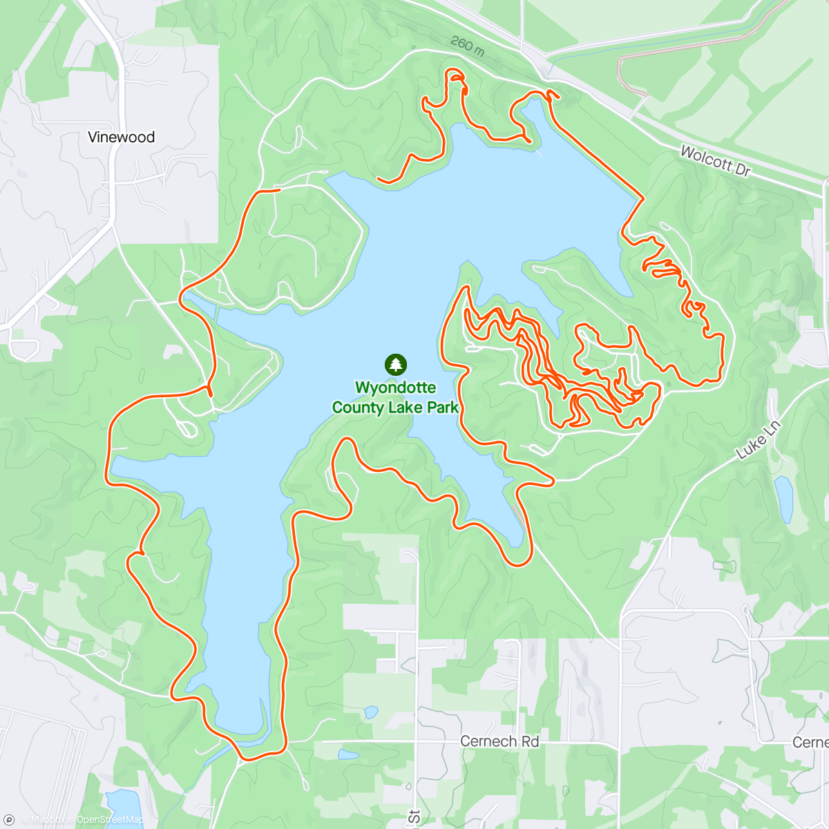 Map of the activity, Wyco West Mountain Bike