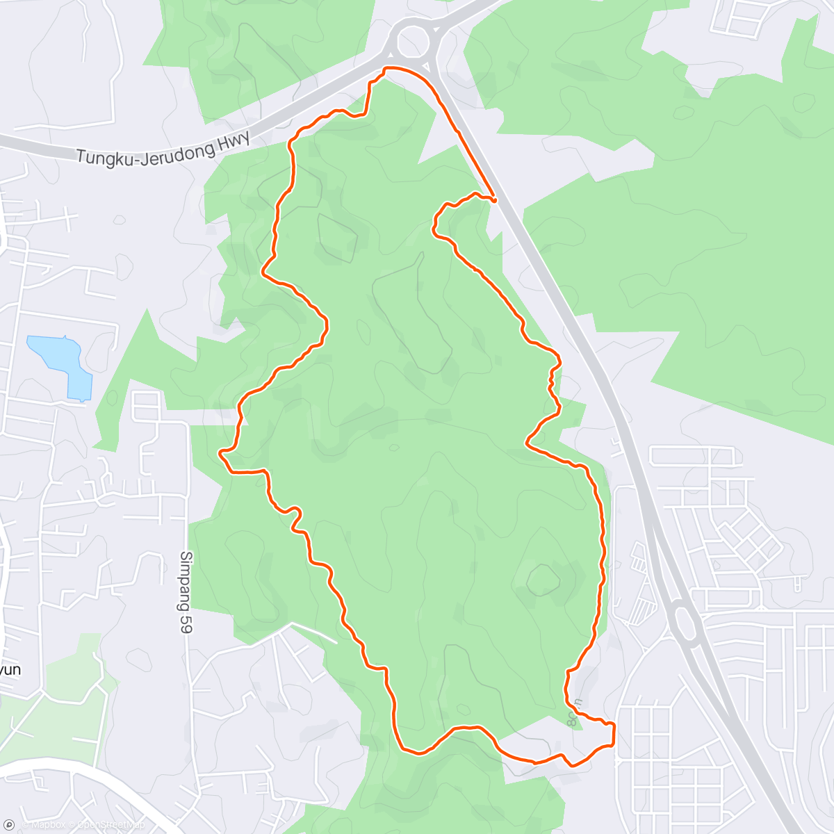 Map of the activity, Silat Morning Hike 🌥️