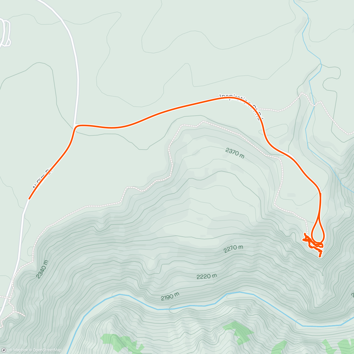 Mapa de la actividad (Inspiration point North Rim)
