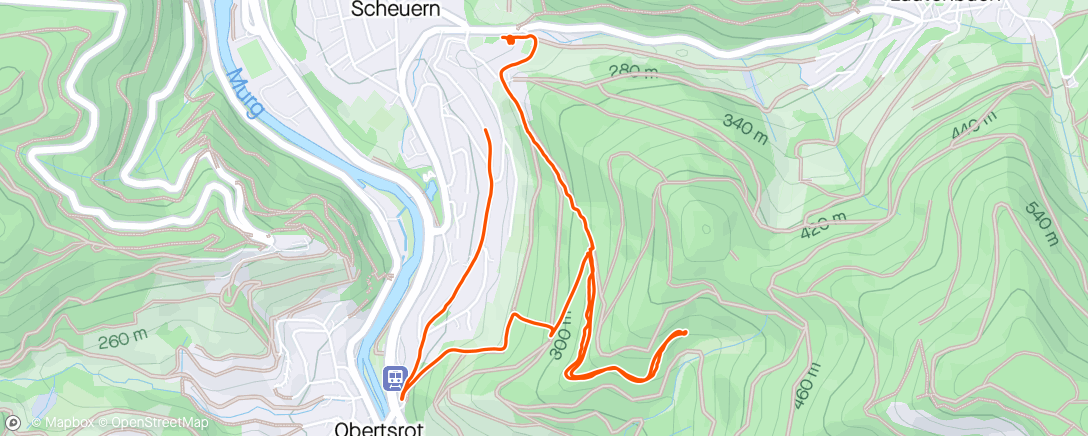 Map of the activity, Check Rider Strecke