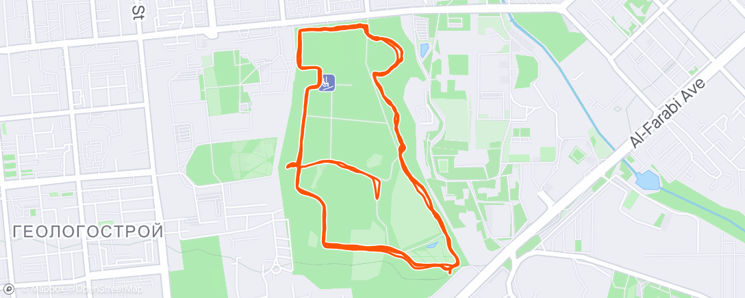 Map of the activity, Morning Run