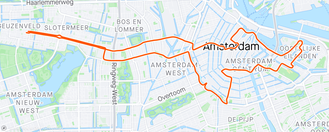 Map of the activity, Visite d'Amsterdam