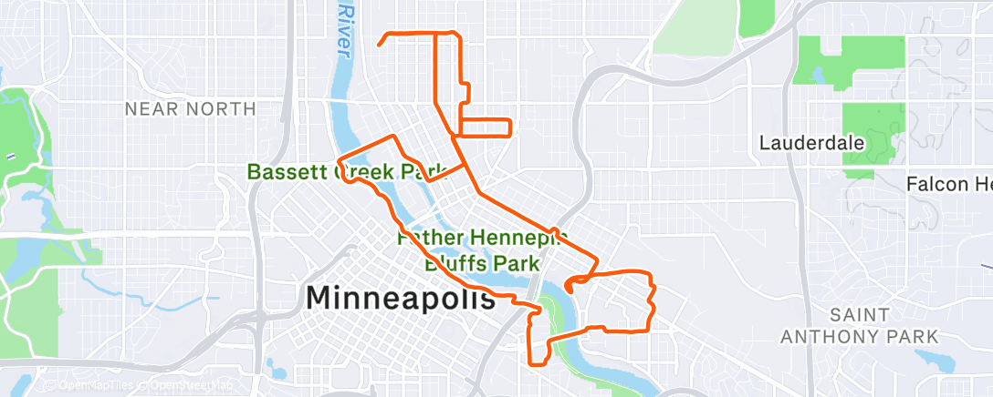 Map of the activity, First ride from my new place