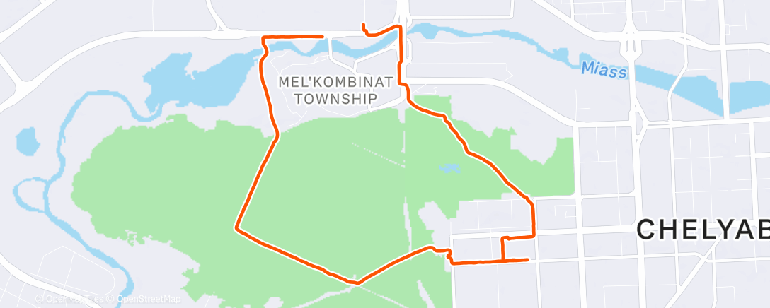 Map of the activity, Полуденный забег