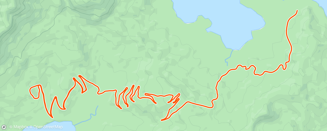 Mappa dell'attività Zwift - Road to Sky in Watopia