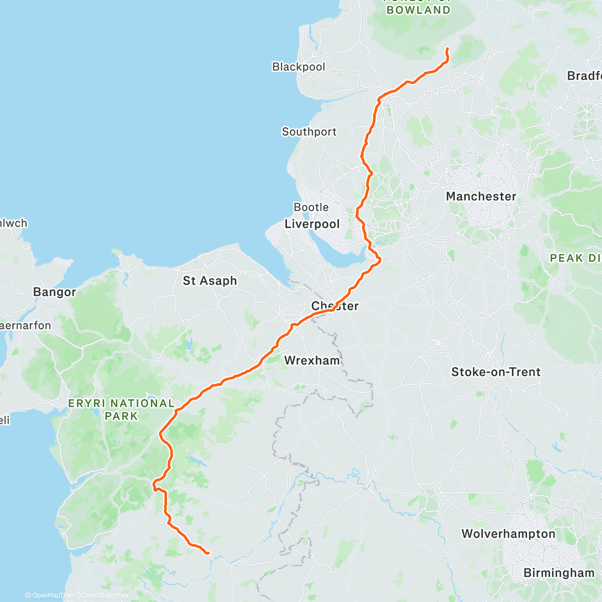 Карта физической активности (Popping down to Wales)