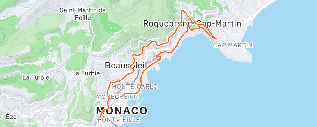 Map of the activity, Fietsen