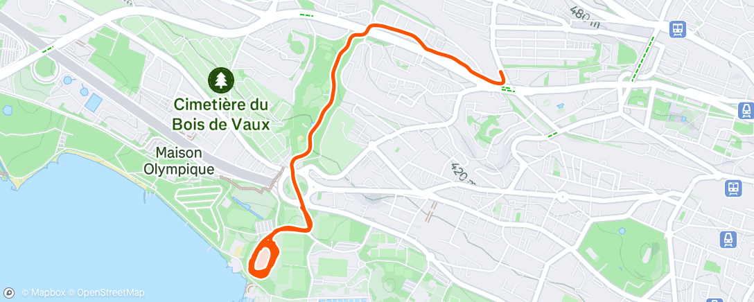 Map of the activity, Reprise avec une gestion de rythme plus que miteuse comme d'hab
3x30" max + 5x2' (3'17"/3'27"/3'30"/3'27"/3'21")