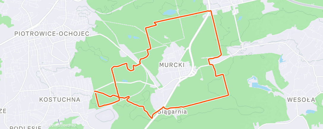 Map of the activity, Afternoon Trail Run