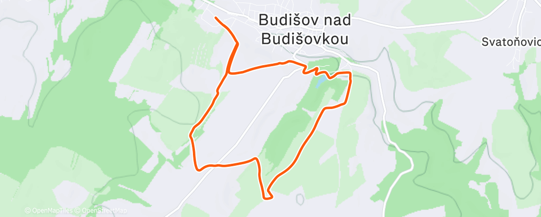 Map of the activity, Afternoon Hike