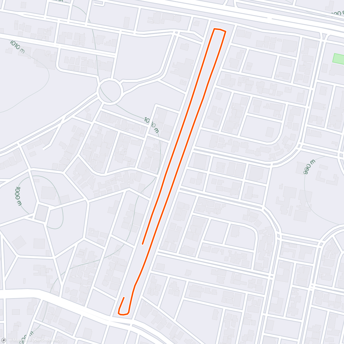 Map of the activity, Morning "Weekend" Run