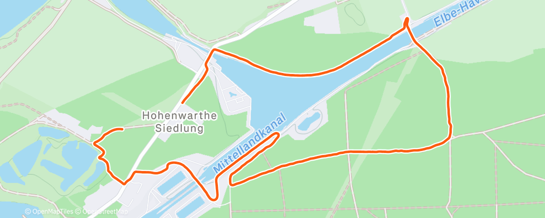 Map of the activity, Lauf am Mittag