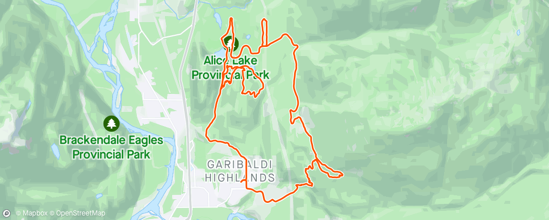 Map of the activity, KOM hunt