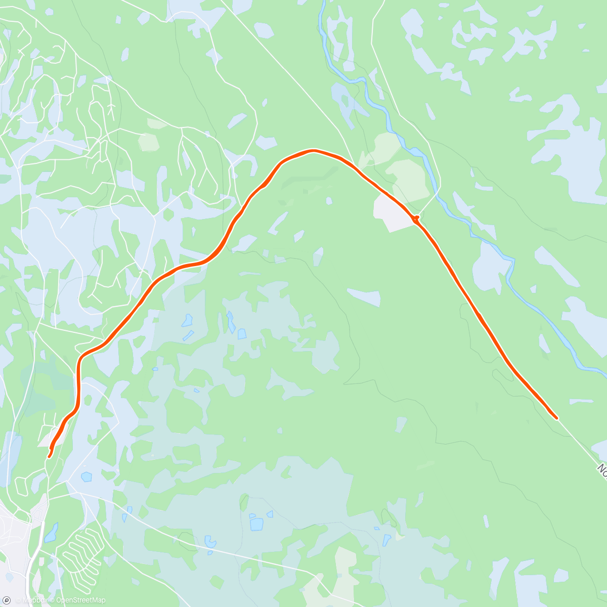Mappa dell'attività Første rolige joggetur på noen uker etter operasjon 😊🤕