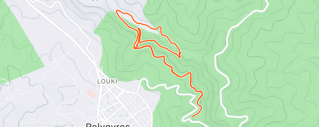 Map of the activity, Morning Trail Run