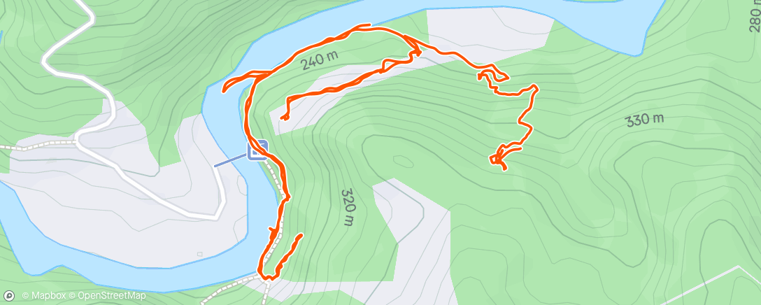 Map of the activity, Lunch Run