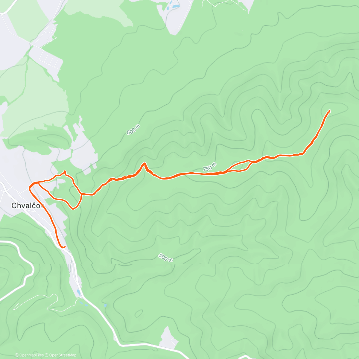 Map of the activity, Morning Hike