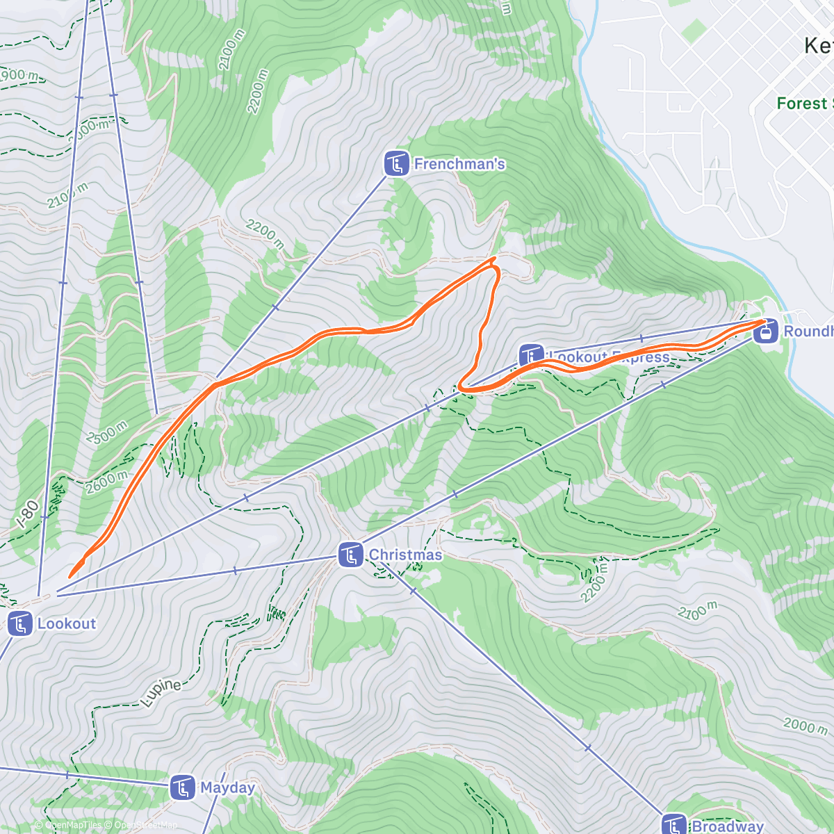 Map of the activity, Another baldy