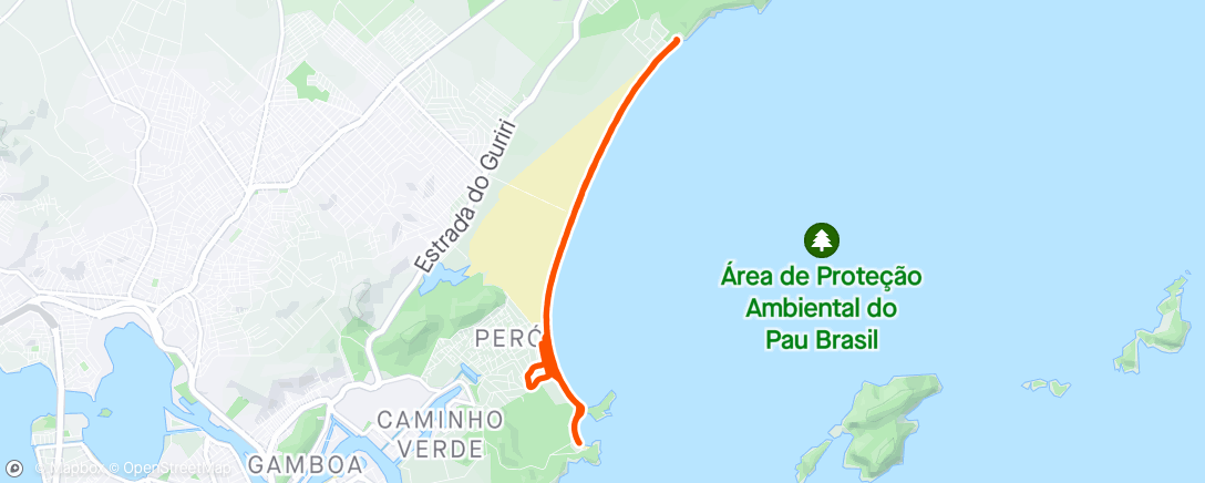 Map of the activity, Giro praia peró e conchas