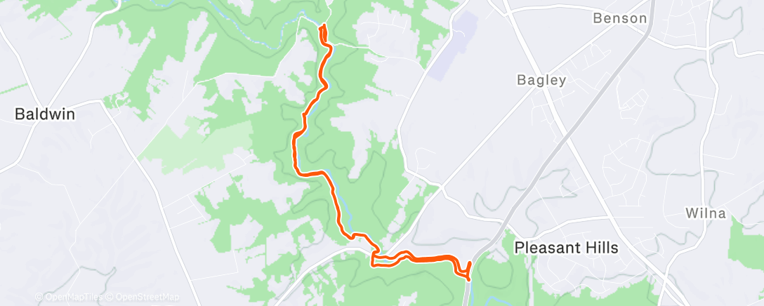 Map of the activity, Morning Mountain Bike Ride