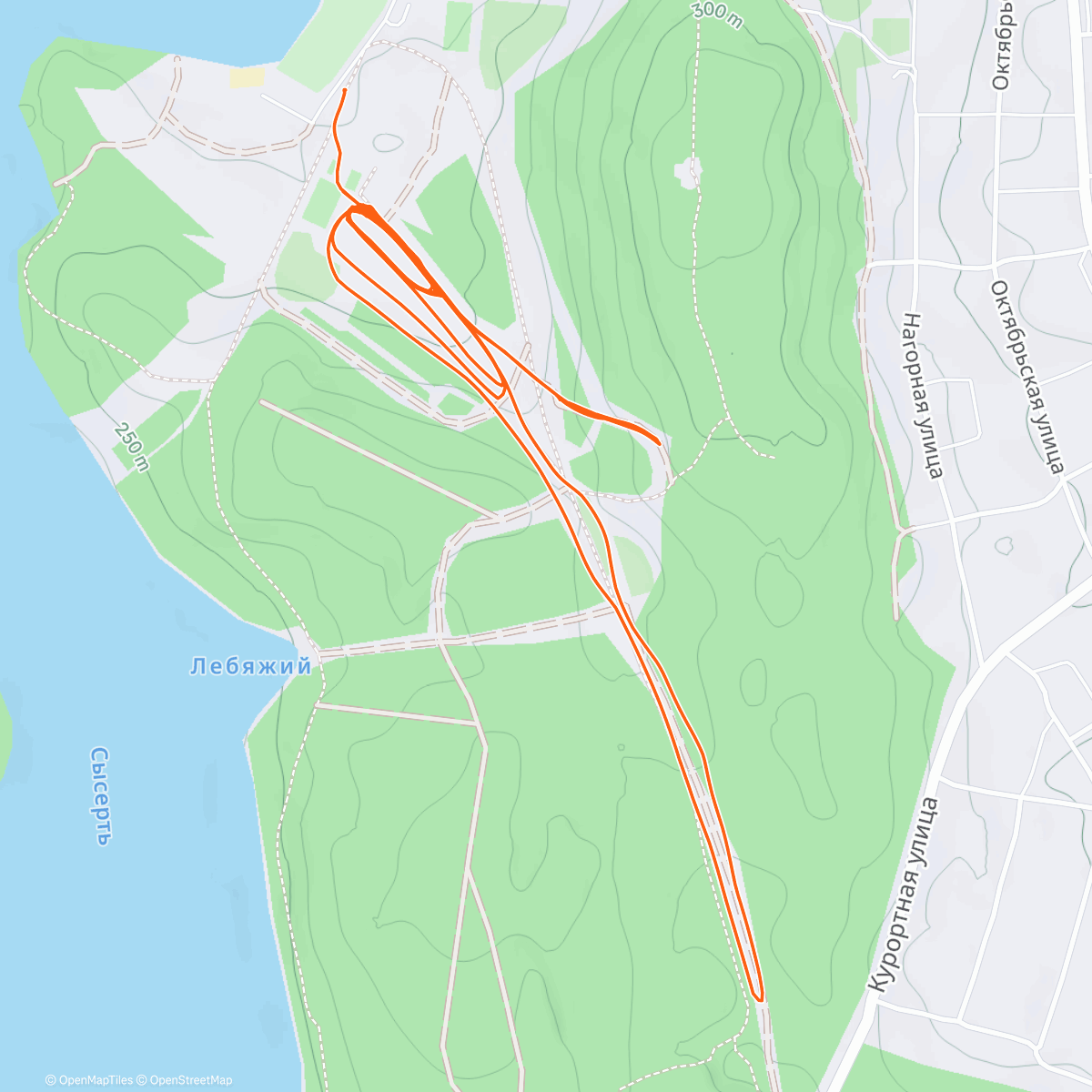 Map of the activity, Сысерть, на технику