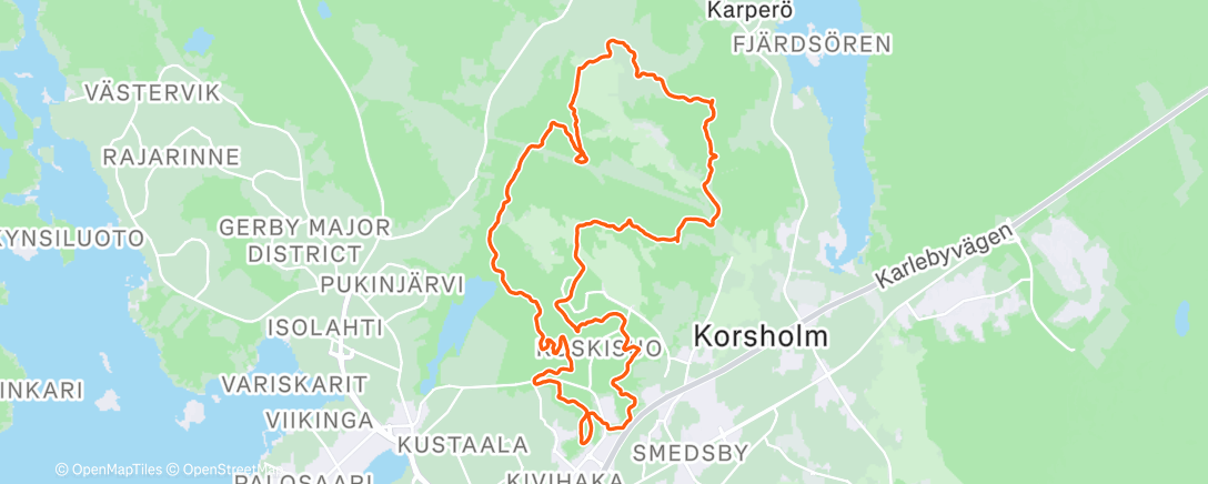 Map of the activity, Morning Böle forskärr  utkis trail Run