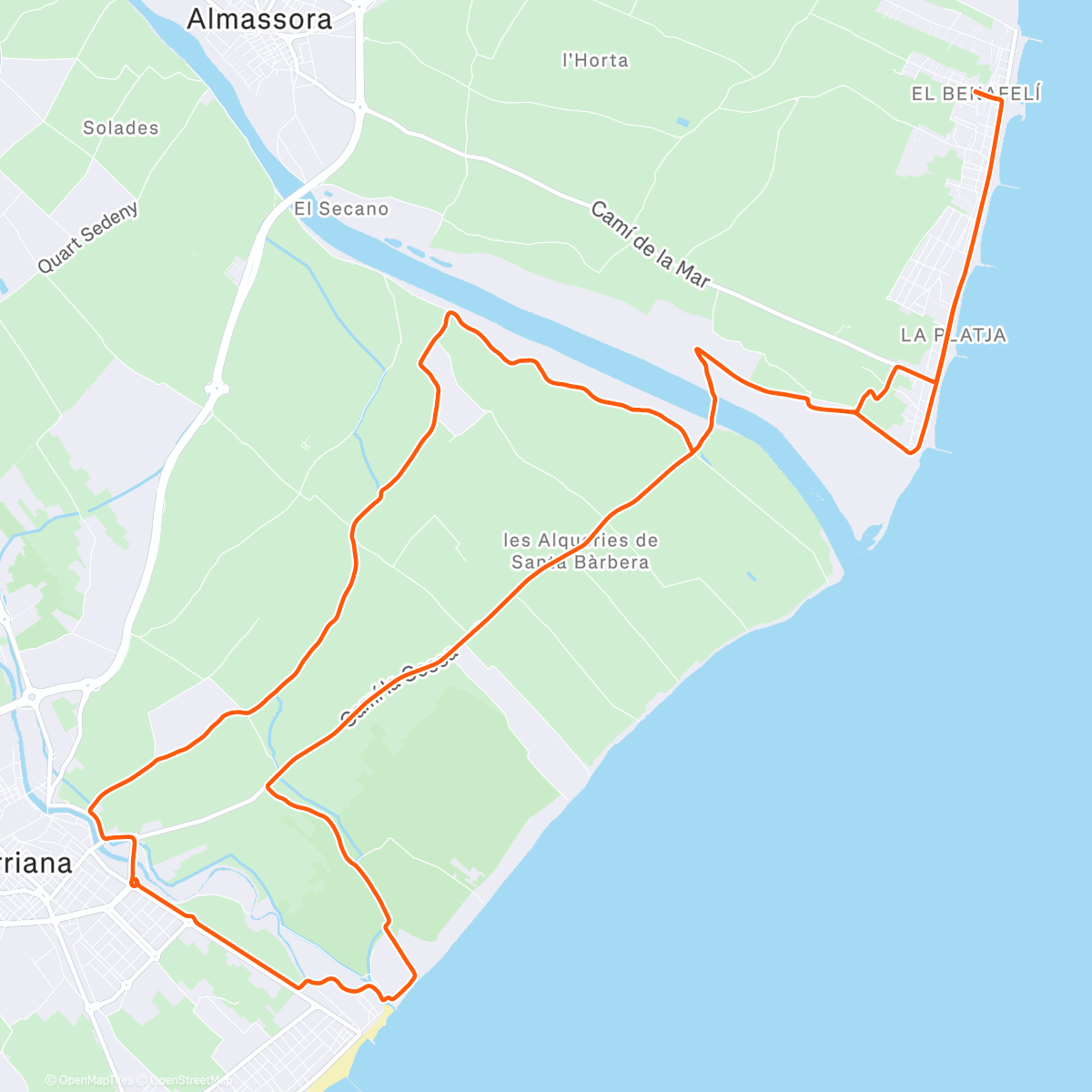 Map of the activity, Paseo en Gravel !!! 🥰🥰🥰