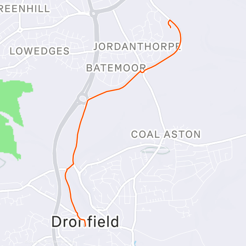 Dronfield trial 3.8 km Road Cycling Route on Strava
