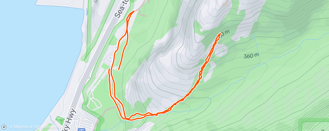 Map of the activity, Morning Run