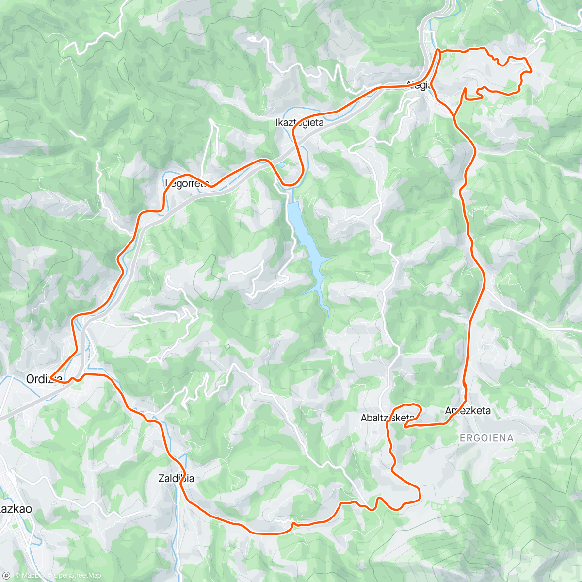 Map of the activity, Klásika Ordizia 2024