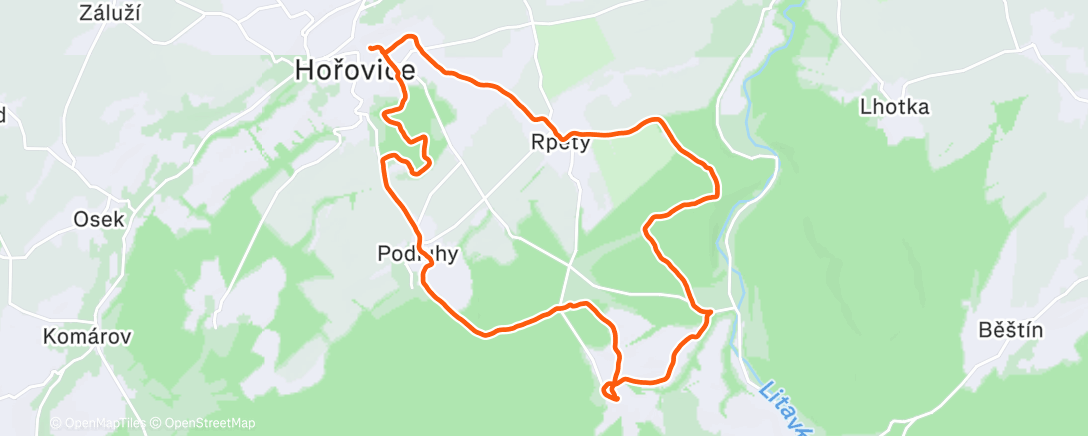 Map of the activity, Morning Run