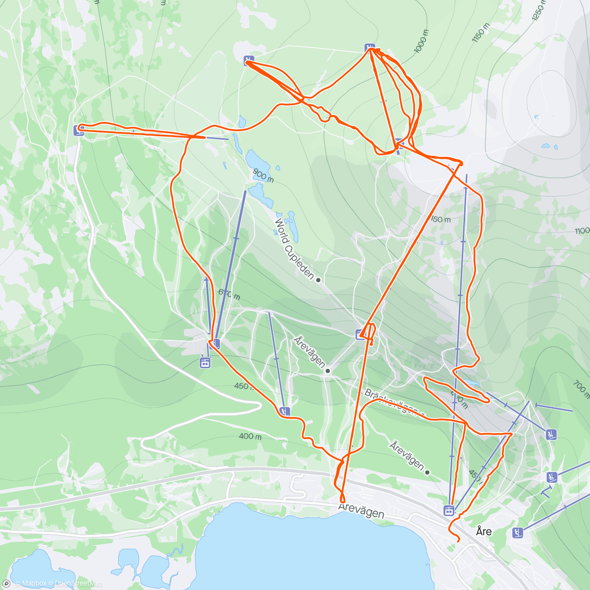 Map of the activity, 🇸🇪⛷️ Åre